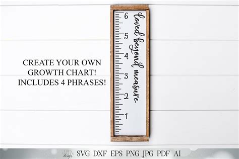Growth Chart Ruler Cutting File Watch Me Grow Loved Beyond Etsy Australia