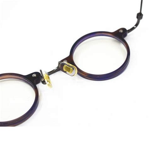 Vintage Small Round 36mm Hand Made Eyeglass Frames Titanium Acetate