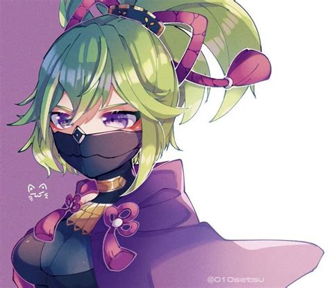 Kuki Shinobu Genshin Impact Fanart Искусство Аниме арт Персы