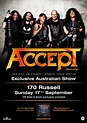 ACCEPT Announce Exclusive Melbourne Show - maytherockbewithyou.com