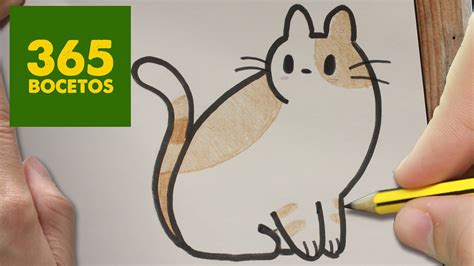 Como Dibujar Gato Kawaii Paso A Paso Dibujos Kawaii Faciles How To