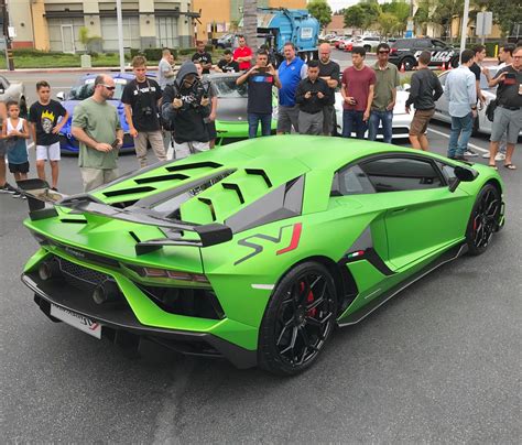 Lamborghini Aventador Svj Painted In Verde Alceo W Exposed Carbon