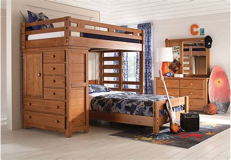 When your little boy transitions into a young man, they want modern bedroom decor to grow with them. Creekside Taffy Twin Twin Student Loft Bed with Chest ...