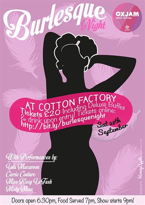 Oxjam Burlesque Night Poster On Behance Burlesque Burlesque Music Night