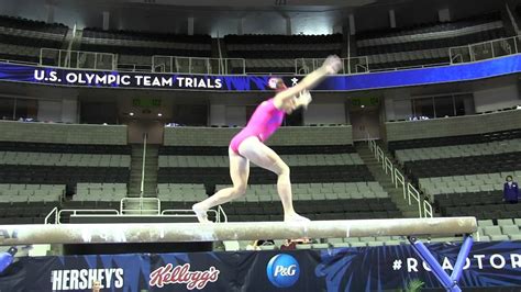 Maggie Nichols Balance Beam 2016 Us Olympic Trials Podium Training Youtube