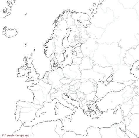 Europe Outline Maps By