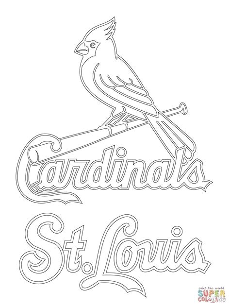 the st louis cardinals logo is shown in black and white, as well as an