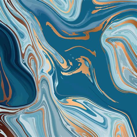 Liquid Marble Texture Design Colorful Marbling Surface Digital Art By