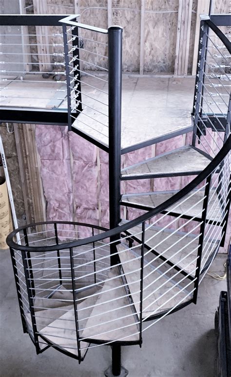 Catwalk Cable Railing And Spiral Stair Great Lakes Metal Fabrication