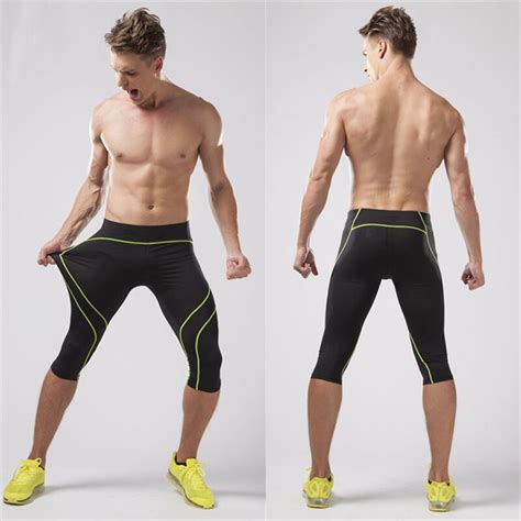 Compression Running Pants Mens 34 Jogging Pants Gym Clothing Sports