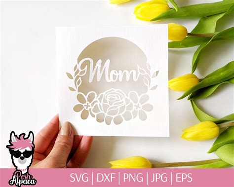 Happy Birthday Mom Svg Mom Card Svg Files For Cricut Mom Etsy