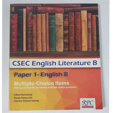 Csec English Literature B Paper 1 English B Charrans Chaguanas