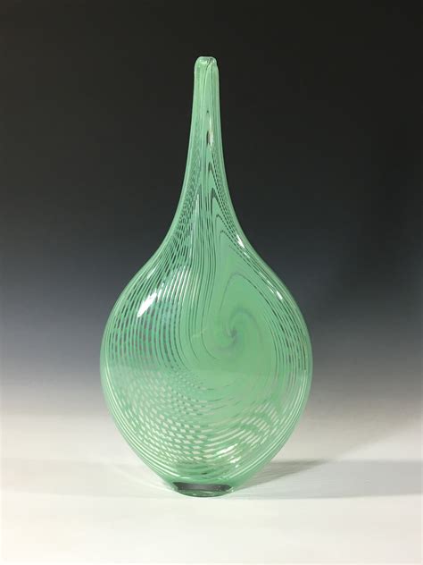 Jade Vortex By John Gibbons Art Glass Vessel Artful Home