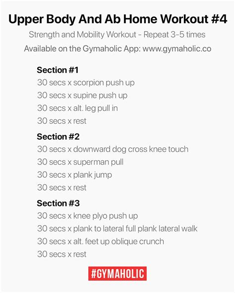 upper body and ab home workout 4 this workout will target your entire upper body and core it