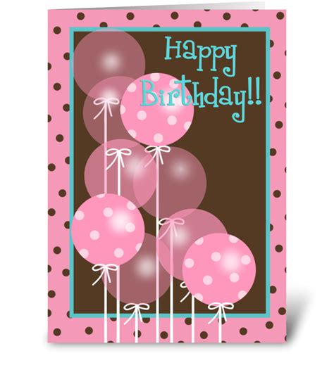 Find & download free graphic resources for birthday card. Pink Happy Birthday Balloons - Send this greeting card ...