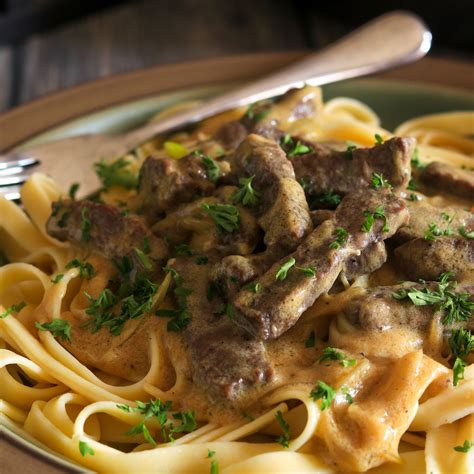 This classic beef stroganoff recipe uses ingredients commonly kept on hand for an easy and delicious family meal. Classic Beef Stroganoff With Sour Cream Recipe