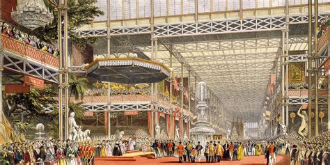 Vue Intérieure Du Crystal Palace Exposition Universelle De Londres