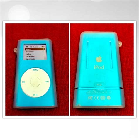 Apple Ipod Mini 2nd Generation 4gb สีฟ้า พร้อมสายชาร์จ และเคสยาง ใหม่