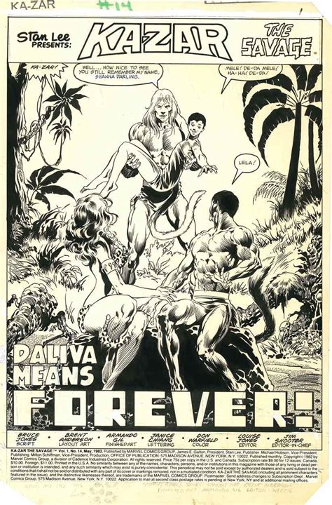 Ka Zar The Savage 14 P 1 Daliva Means Forever By Brent Anderson And Armando Gil Comic Book