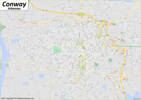 Conway Map Arkansas Us Discover Conway With Detailed Maps
