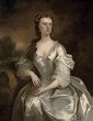 Lady Georgina Spencer (d.1780), later Countess Cowper in a white satin ...