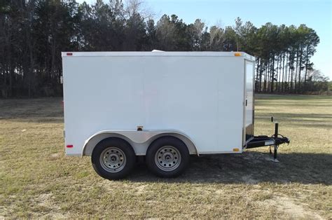 Colonys 5x10 Ta White Enclosed Trailer 698 Xtra Tuff Trailers