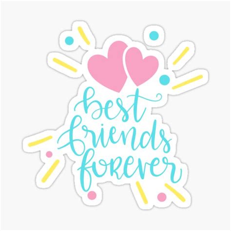 Pegatina Best Friends Forever Bff Día De La Amistad De Wabeen