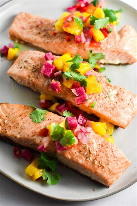 Grilled Salmon With Mango Salsa The Dizzy Cook