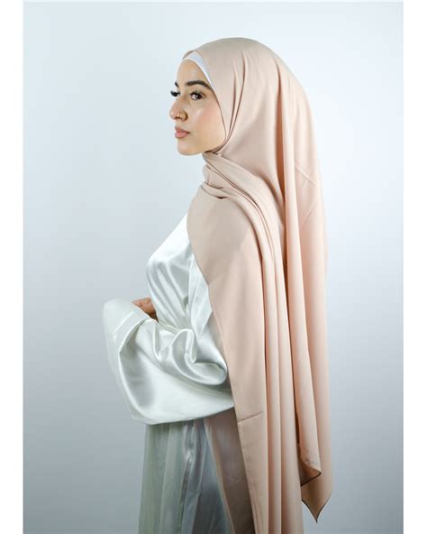 Nude Long Medina Silk Hijab Ina Collection