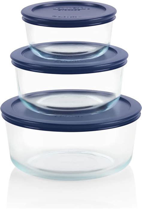 Mixing Bowls Set Of 4 Round Glass Food Storage Containers W Color Airtight Lids Home And Garden