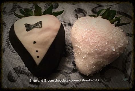 Bride And Groom Chocolate Covered Strawberries Chocolate Covered