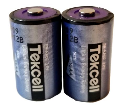 2 Tekcell Sb Aa02 36v 12aa Lithium Battery Replaces Saft Ls 14250
