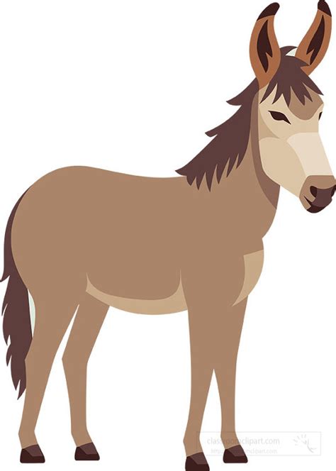 Donkey Clipart Large Brown Donkey Clip Art