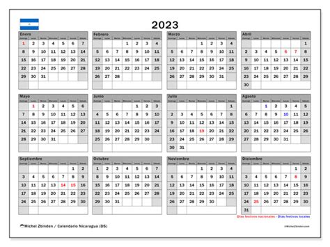 Calendario 2023 Para Imprimir “34ds” Michel Zbinden Ni