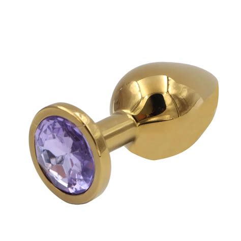 Yema Metal Butt Plug Purple Crystal Jewelry Stainles Steel Anal Plug Sex Toys For Men Gay Woman