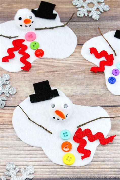 Melting Snowman Craft A Fun Winter Craft For Kids Fun Winter Crafts