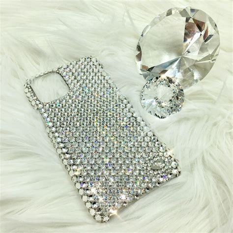 bling swarovski phone case for iphone 12 or 13 pro max mini 11 xs x xr 8 plus 7 se crystal clear