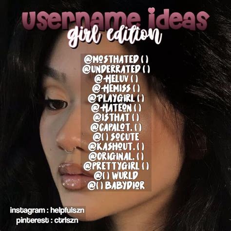 Helpfulszn On Ig💗 Name For Instagram Usernames For Instagram
