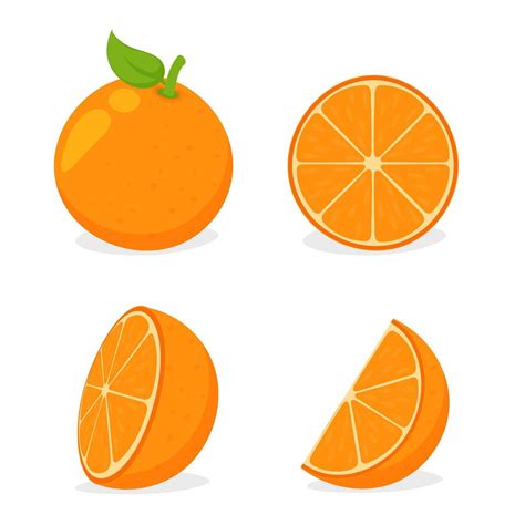 Sliced Orange Set 696306 Vector Art At Vecteezy