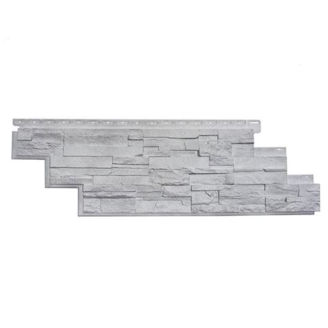 Novik Dry Stack Stone 10 Pack Vinyl Siding Panel Faux Stone Travertine