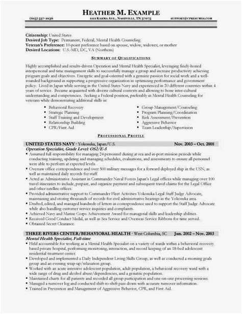 federal government resume template government contractor resume