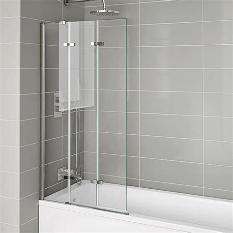 800mm Folding Bath Shower Glass Screen Pivot Door Panel Left Hand