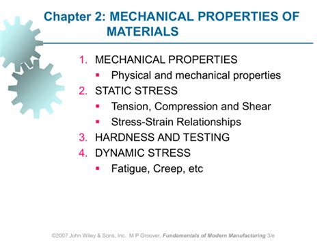 Mechanical Properties Of Materials