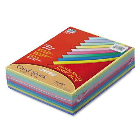 Array Card Stock 65 Lb Cover Weight 85 X 11 Assorted 250pack