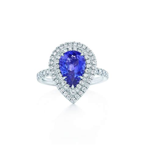 Tiffany Soleste Ring In Platinum With Diamonds And A Tanzanite
