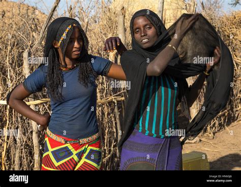 Portrait Of Afar Tribe Women Afar Region Chifra Ethiopia Stock Photo