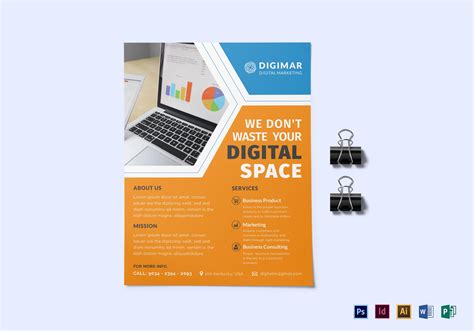 Digital Marketing Flyer Design Template In Psd Word Publisher