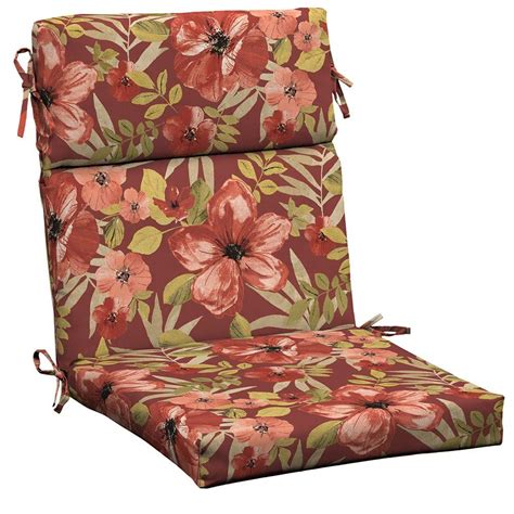Hampton bay cambridge cushionguard toffee fineal patio sectional slipcover set. Hampton Bay Chili Tropical Blossom Outdoor Dining Chair ...
