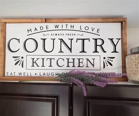 Country Kitchen Farmhouse Wood Sign Country Kitchen Country Kitchen