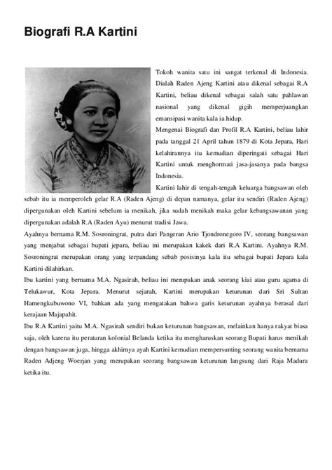 Profil Dan Biografi Ra Kartini Coretan